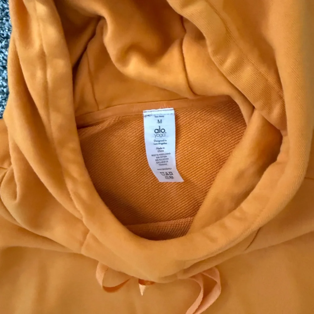 ALO Bright Orange Hoodie- Like New - Picture 3 of 4